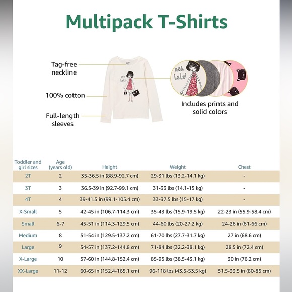 💚SOLD💚Girls Spotted Zebra long sleeve shirts 5/pack - Picture 7 of 7